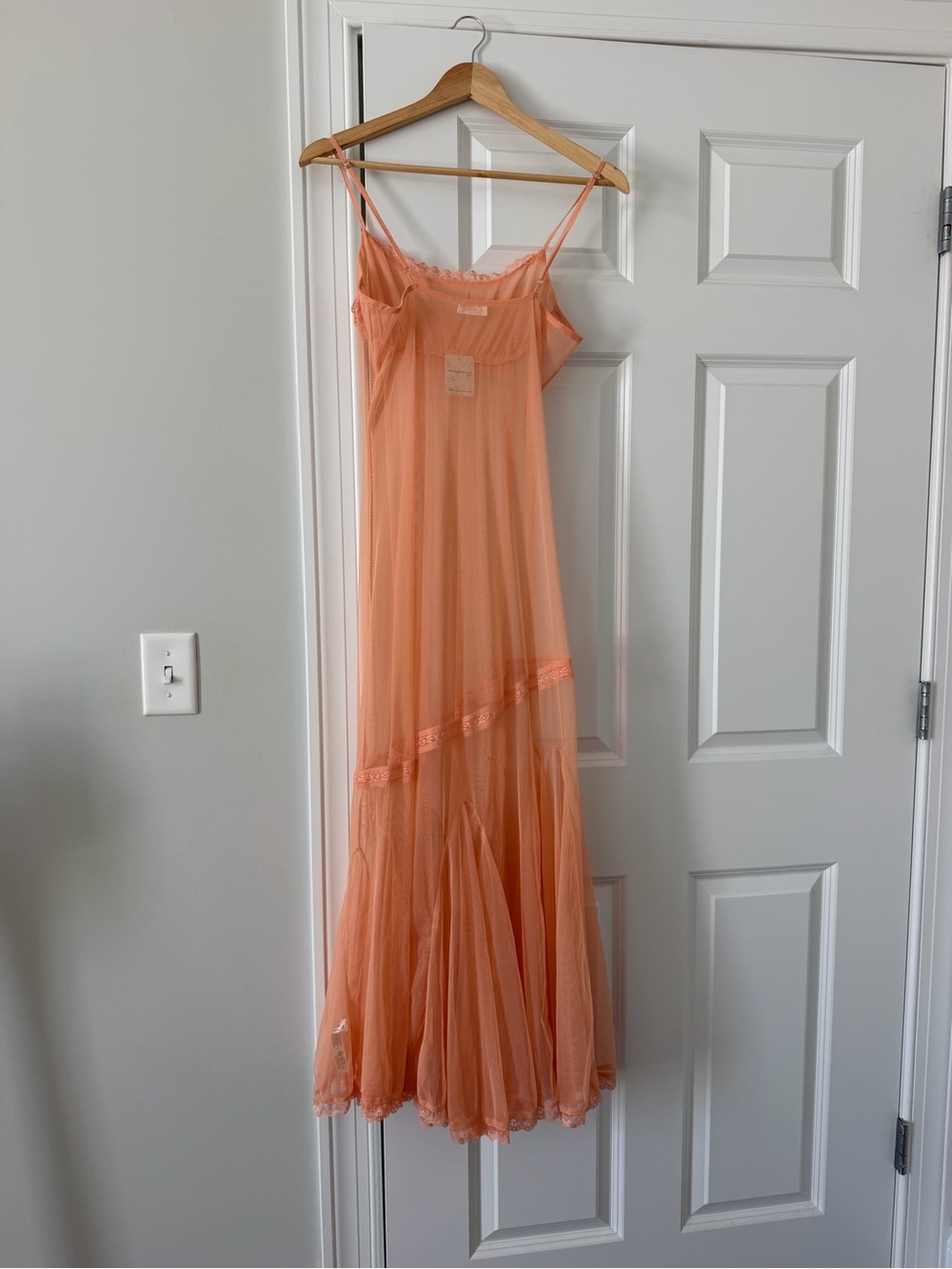 NWT Free People Intimately Coral Pink Slip Maxi Dress Size Small - Picture 7 of 7